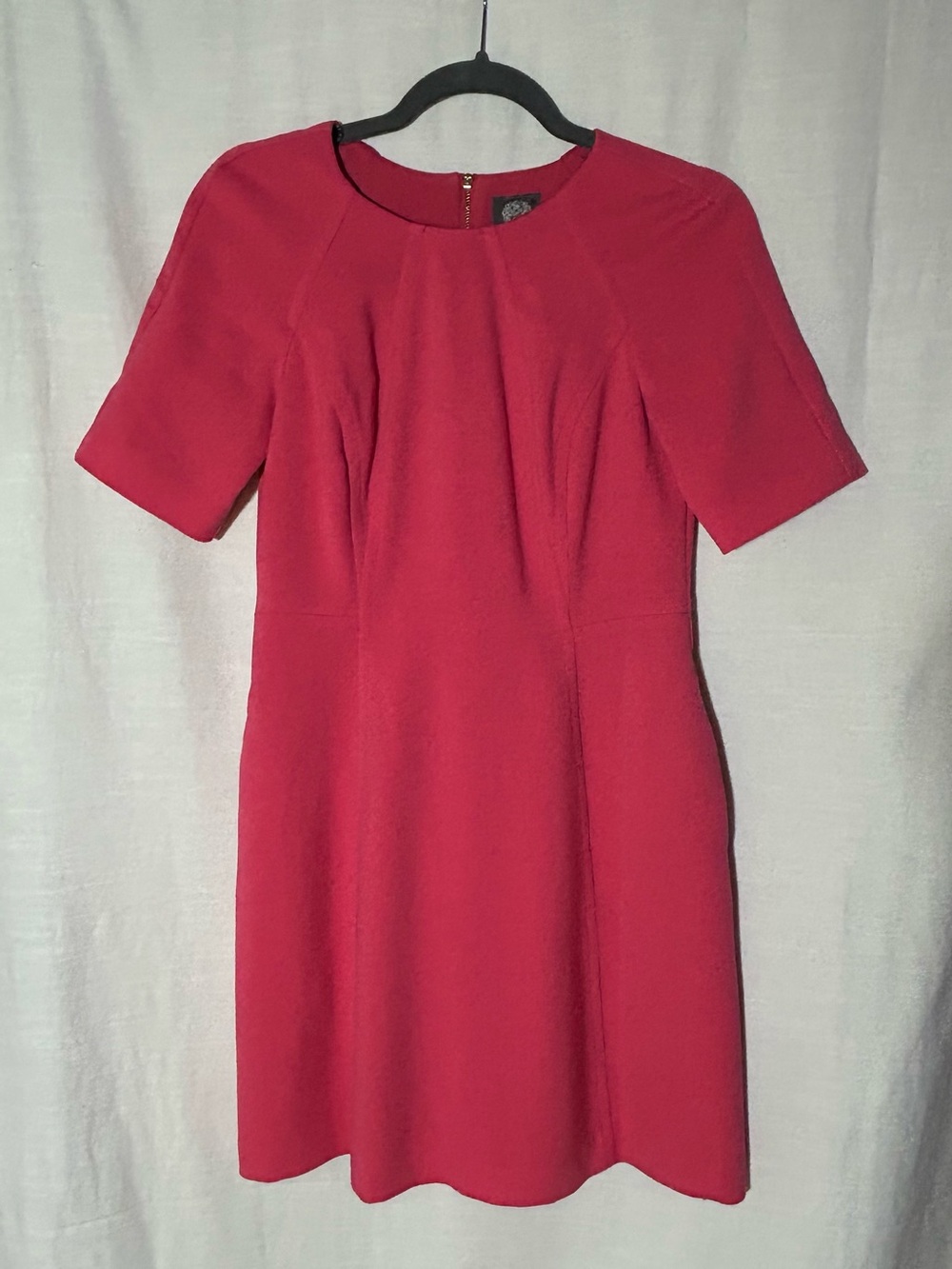 Vince Camuto Bright Pink Short-Sleeve‎ Women's Sheath Dress w/ Pockets
